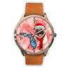 Pug Dog On Christmas Florida Golden Wrist Watch