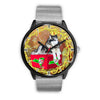 Alaskan Malamute Dog New York Christmas Special Wrist Watch