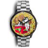 Alaskan Malamute Dog New York Christmas Special Wrist Watch