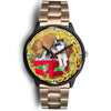 Alaskan Malamute Dog New York Christmas Special Wrist Watch