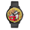 Alaskan Malamute Dog New York Christmas Special Wrist Watch