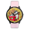 Alaskan Malamute Dog New York Christmas Special Wrist Watch