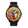 Alaskan Malamute Dog New York Christmas Special Wrist Watch