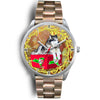 Lovely Alaskan Malamute Dog New York Christmas Special Wrist Watch
