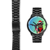 Rottweiler Dog On Christmas Florida Wrist Watch