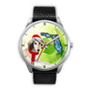 Saluki Dog On Christmas Florida Wrist Watch