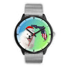 Samoyed Dog On Christmas Florida Black Wrist Watch