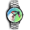 Samoyed Dog On Christmas Florida Black Wrist Watch
