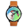 Samoyed Dog On Christmas Florida Black Wrist Watch