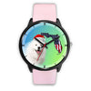 Samoyed Dog On Christmas Florida Black Wrist Watch