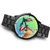 Shiba Inu Dog On Christmas Florida Black Wrist Watch