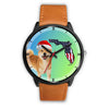 Shiba Inu Dog On Christmas Florida Black Wrist Watch