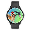 Shiba Inu Dog On Christmas Florida Black Wrist Watch