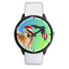 Shiba Inu Dog On Christmas Florida Black Wrist Watch