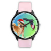 Shiba Inu Dog On Christmas Florida Black Wrist Watch