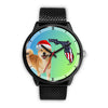 Shiba Inu Dog On Christmas Florida Black Wrist Watch