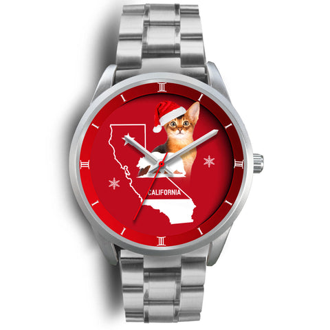 Abyssinian Cat California Christmas Special Wrist Watch