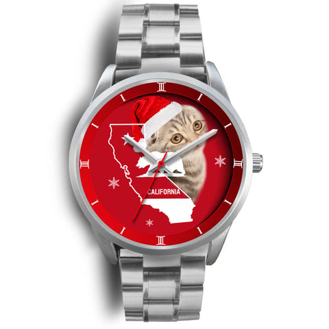 Scottish Fold Cat California Christmas Special Wrist Watch
