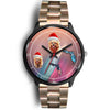 Yorkshire Terrier On Christmas Florida Wrist Watch