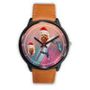 Yorkshire Terrier On Christmas Florida Wrist Watch