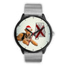 Airedale Terrier On Christmas Alabama Wrist Watch