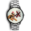 Airedale Terrier On Christmas Alabama Wrist Watch