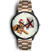 Airedale Terrier On Christmas Alabama Wrist Watch