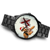 Airedale Terrier On Christmas Alabama Wrist Watch