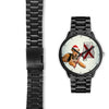 Airedale Terrier On Christmas Alabama Wrist Watch