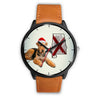 Airedale Terrier On Christmas Alabama Wrist Watch