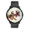 Airedale Terrier On Christmas Alabama Wrist Watch