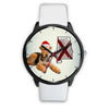 Airedale Terrier On Christmas Alabama Wrist Watch