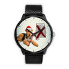 Airedale Terrier On Christmas Alabama Wrist Watch