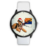 Airedale Terrier On Christmas Arizona Wrist Watch