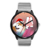 Akita Dog On Christmas Alabama Wrist Watch