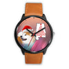 Akita Dog On Christmas Alabama Wrist Watch