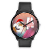 Akita Dog On Christmas Alabama Wrist Watch