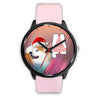 Akita Dog On Christmas Alabama Wrist Watch