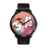 Akita Dog On Christmas Alabama Wrist Watch