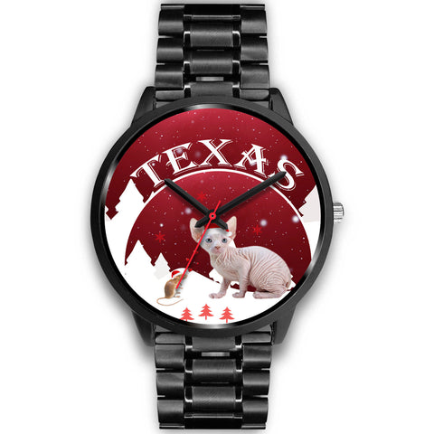 Cute Sphynx Cat Texas Christmas Special Wrist Watch