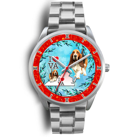 Amazing Basset Hound Dog Virginia Christmas Special Wrist Watch