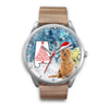 Australian Terrier On Christmas Alabama Wrist Watch