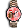 Basset Hound On Christmas Alabama Wrist Watch