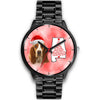 Basset Hound On Christmas Alabama Wrist Watch