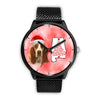 Basset Hound On Christmas Alabama Wrist Watch