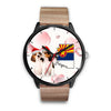 Beagle Dog On Christmas Arizona Wrist Watch