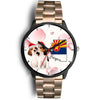 Beagle Dog On Christmas Arizona Wrist Watch