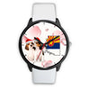 Beagle Dog On Christmas Arizona Wrist Watch