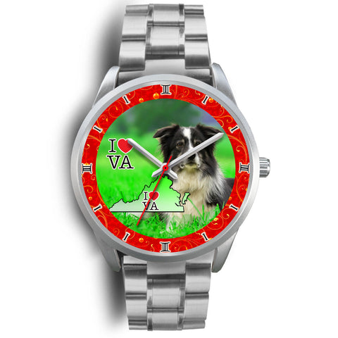 Lovely Border Collie Dog Virginia Christmas Special Wrist Watch