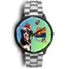 Bernese Mountain Dog On Christmas Arizona Wrist Watch